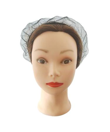 20pcs Disposable Bouffant Hair Net Caps Stretchable Nylon Hairnets for Food Service Kitchen Hair Salon (Black) - Buy Online on GoSupps.com