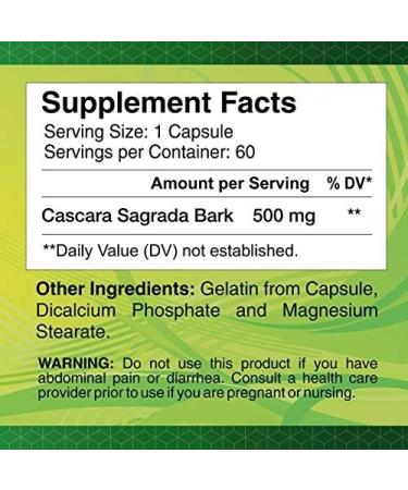 Alfa Vitamins Cascara Sagrada Herbal Supplement 500 MG - Digestive Support for Regularity & Colon Health - 60 Capsules - Buy Online on GoSupps.com