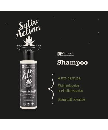 La Saponaria Sativ Action shampoo anti hairloss men bio 150ml - Buy Online on GoSupps.com