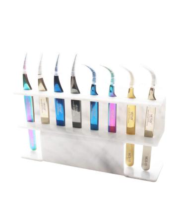 Mekupeu Marble 8-Hole Tweezers Shelf Holder for Eyelash Extensions - Display Stand 1 Pc - Buy Online on GoSupps.com
