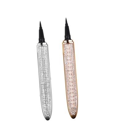 FOMIYES 2pcs Diamond Eyeliner Precise Eyeliner Elf Eyeliner Waterproof Eyeliner Pens Beauty Pen Household 1 count (Pack of 1) Assorted Color