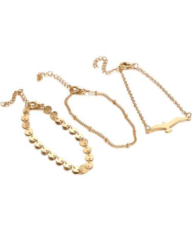 COLLBATH 3pcs Bracelets Bracelet Gold Chain Bracelet Women Lady Bracelet Wristband Friendship - Buy Online on GoSupps.com