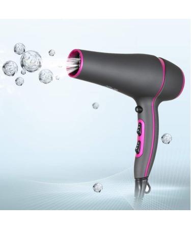 2200W Professional Hair Dryer Ionic Hairdryer Lightweight Hairdryer Quiet Blow Dryer Fast Dry Dryer with 2 Speed and 3 Heat Cold Shot Button AC Motor Diffuser & Concentrator for Travel Salon Home Use - Buy Online on GoSupps.com