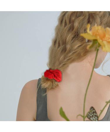 AOPRIE 20Pcs Elegant Hair Scrunchies for Women - Red Stain Scrunchies Hair Bow Chiffon Ponytail Holder - Buy Online on GoSupps.com