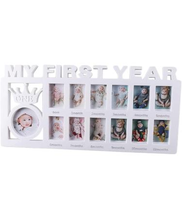 Baby's First Year Photo Frame and Hand/Footprint Kit - 1-12 Months - Ideal Gift for New Parents - White - Buy Online on GoSupps.com