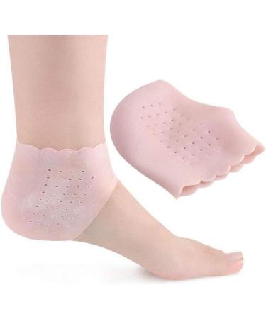 Breathable Gel Heel Protectors | Silicone Heel Cups for Pain Relief | Plantar Fasciitis Treatment in Pink - Buy Online on GoSupps.com