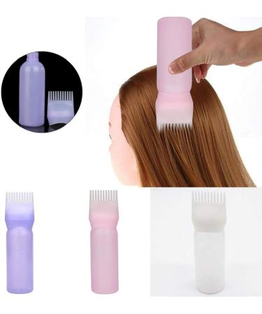 1PC Root Comb Applicator Bottle Hair Coloring Dye And Scalp TreaMalet Essential Salon Hair Cleansing Bottle 4 Ounce With Graduated Scale(Pink) - Buy Online on GoSupps.com