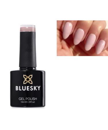 Bluesky QXG210 Lace Naked Nude Pink Nail Gel Polish UV LED Soak Off 10ml PLUS 2 Luvlinail Shine Wipes