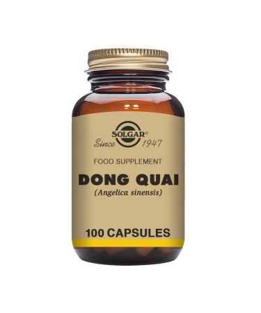Solgar Dong Quai Vegetable Capsules - Pack of 100 - Aids Relief of Menopause and Menstrual Symptoms - Female Ginseng - Vegan Kosher and Gluten-Free - Buy Online on GoSupps.com