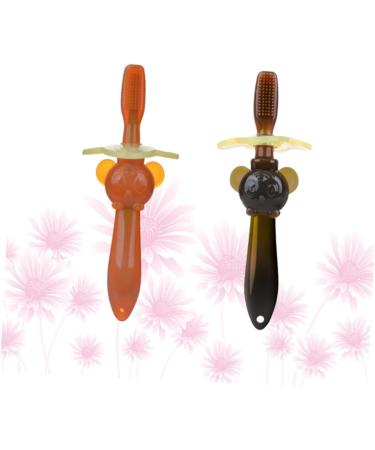 Buy Healvian 2-in-1 Baby Toothbrush for Toddlers | Soft Bristles & Fun Design for Kids - Buy Online on GoSupps.com