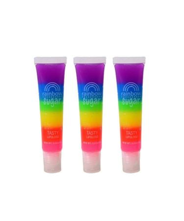 Gifts for girls - lip gloss children with fruity taste glitter lipstick children lip gloss 3er set moisturizing lip balm for girls teenagers of all ages