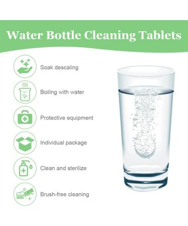 HOTUT Water Bottle Cleaning Tablets 32 Pcs Citric Kettle Descaler Tablets Removes Tough Stains and Odors Reservoir Cleaning Tablets for Cleansing Plastic Bottles Flasks Cafetieres and Teapots - Buy Online on GoSupps.com