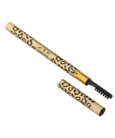 FOMIYES 2pcs Eyebrow Pencil Black White Pencils Eyebrow Definer Pencil Makeup Leopard Print Girl Highlighter 1 count (Pack of 1) Black