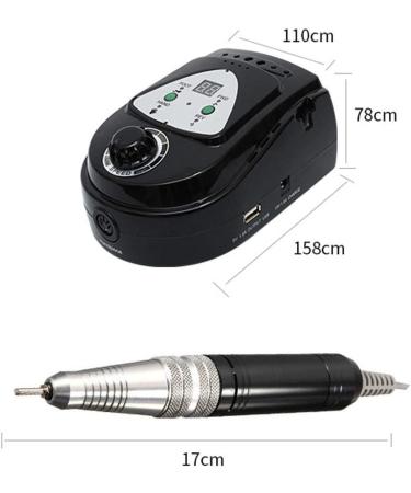 Electric Nail Files Acrylic Nail Remover Electric Polisher Kit 30000 RPM Professional Nail Files Polisher Kit Sander Nail Buffer Manicure Pedicure Polishing Tools Silver - Buy Online on GoSupps.com