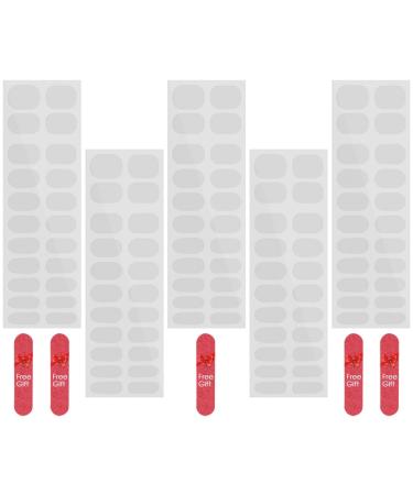 DOITOOL 10 Sheets Nail Stickers Gel Nail Strips Manicure Kit Tools Red Nail Polish Gel Wraps for Nails Clear Nail Wraps Transparent Stickers Gel Nail Sticker Pedicure Polishing Strip Tape - Buy Online on GoSupps.com