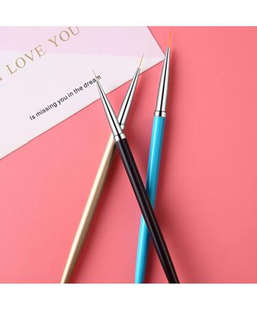 Aoshang 3pc Nail Art Liner Brushes Set for UV Gel & Acrylic Design - Nail Dotting Painting Drawing Pen - Sizes 7/9/11mm - Buy Online on GoSupps.com