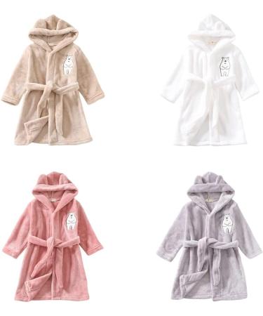 Miyanuby Soft Flannel Baby Bathrobe | Cute Animal Hoodie for Boys & Girls | Cozy Homewear Gift (1-2 Years) - Buy Online on GoSupps.com