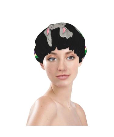 Happy Easter Day Reusable Shower Cap for Women & Kids - Adjustable, Double Layer, Suitable for All Hair Lengths - Buy Online on GoSupps.com