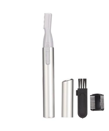 ZJchao Electric Eyebrow Trimmer High Precision Razor for Face Lips Nose with Retractable Blade Multifunctional Design and Washable Silver