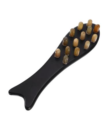 FRCOLOR Peigne Massage Naturel pour Femme Corne de B uf Soulage la Fatigue et Stimule le Chevelu