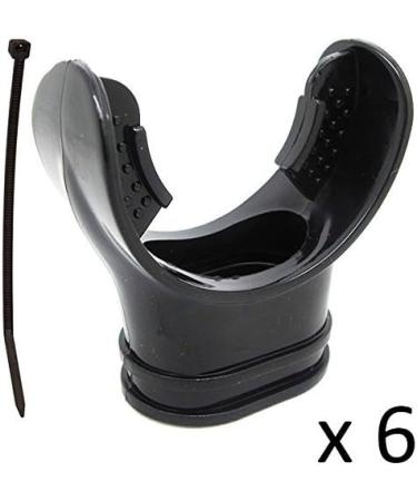 Scuba Choice Black Regulator Octopus Mouthpieces with Tie (6-Piece) - Ideal for Dive Shops and Resorts - Buy Online on GoSupps.com