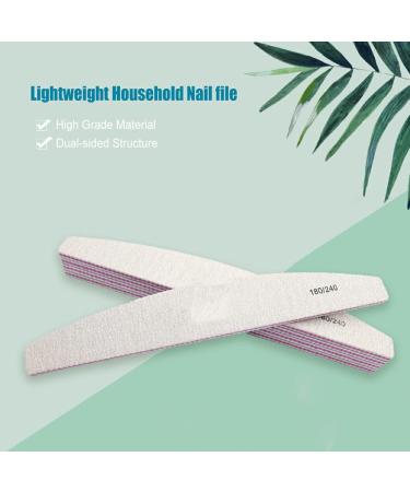 Dajidafu Nail File Strip Half Moon Shaped Home Salon Nails Trimmer Manicure Shaping Accessory Polishing Accessories Pedicure Tool 180/240 - Buy Online on GoSupps.com