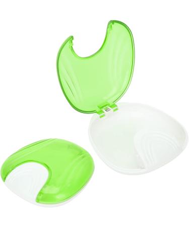 Durable Orthodontic Holder Case - Portable Denture Container with Pressure Lock Design (Light Green) | International Shipping Available - Buy Online on GoSupps.com