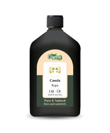 ORGANIC ZING Organic Zing Canola (Brassica Napus) Oil | Pure & Natural Carrier Oil for Skincare and Hair Care 1000 ml