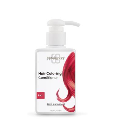 SOVONCARE Red Semi-Permanent Hair Dye Conditioner | 5.28 OZ - Color in 10 Min Cruelty-Free International Shipping - Buy Online on GoSupps.com