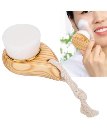 Portable Wooden Handle Facial Cleaning Brush - Manual Pore Cleaner & Massager for Deep Cleansing and Peeling - Buy Online on GoSupps.com