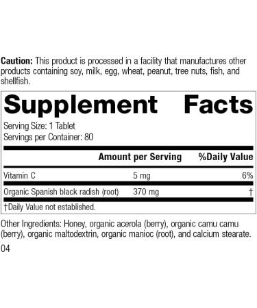 Standard Process Spanish Black Radish - Liver Detox & Digestive Health Supplement - Vegetarian & Gluten Free - 80 Tablets - Buy Online on GoSupps.com