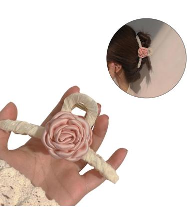 Limtula Cute Camellia Flower Hair Clip Camellia Gorgeous Teens Hairpin Sweet Handmade Hairpin Accessories for Women Milky white - Buy Online on GoSupps.com