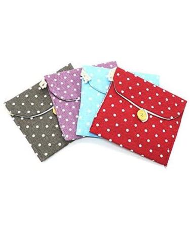 Pomeat Napkins Bag Menstrual Cup Pouch Nursing Pad Holder Washable Organizer Storage 4 Pcs