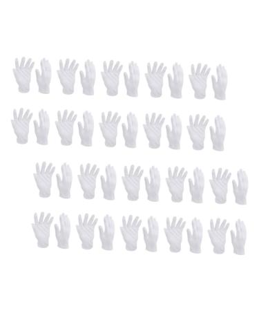 Beatifufu 16 Pairs White Cotton Gloves Jewelry Utility Work Gloves Cotton Gloves for Ladies Mittens Silver Polishing Gloves Mens Work Gloves Black Labor Protection Cotton Wen Wan Miss