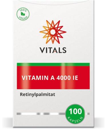 Buy Vitals Vitamin A 4000 IU - 100 Vegan Capsules | High Dosage 1200 mcg Retinyl Palmitate | International Shipping - Buy Online on GoSupps.com
