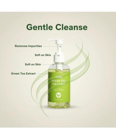 Bodylife Green Tea Facial Cleanser Gentle Makeup Remover with Tea Extract 6.76 fl oz Natural Cleansing Formula for All Skin Types - Buy Online on GoSupps.com