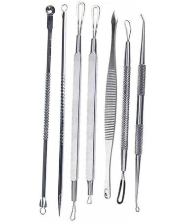 DRESSOOS 14 Pcs Blackhead Removal Tool Extractor Tools Comedone Extractor Blackhead Extractor Silver - Buy Online on GoSupps.com