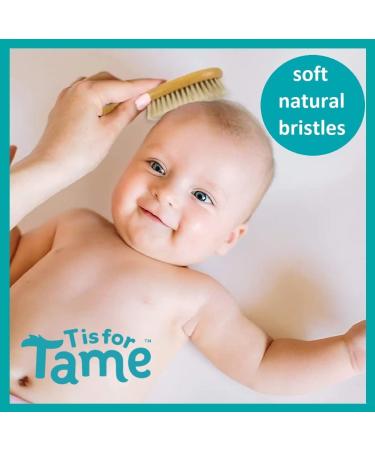 Ultra Soft Wooden Baby Hair Brush - Prevents Cradle Cap, Beech Wood Handle, Twin Mom Approved - Buy Online on GoSupps.com