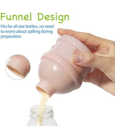 Portable Infant Milk Powder Dispenser with 4 Twist-Lock Compartments - BPA Free, Pink - Ideal for Travel & Outdoor Use - Buy Online on GoSupps.com