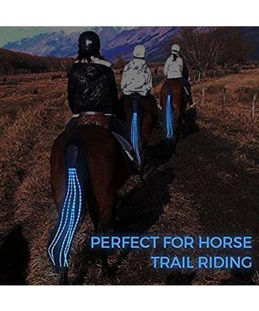 CZP New 100CM Horse Tail USB Lights Chargeable LED Crupper Horse Harness Equestrian Outdoor Sport Horse Riding Tail Lights Equipment 100cm BLUE - Buy Online on GoSupps.com