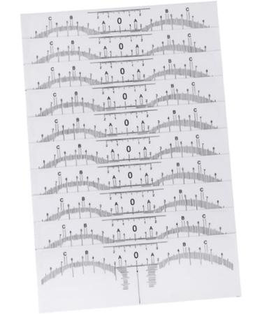Baluue 10pcs Set Eyebrow Stencil Microblading Eyebrow Ruler Brow Ruler Sticker Eyebrow Template White - Buy Online on GoSupps.com
