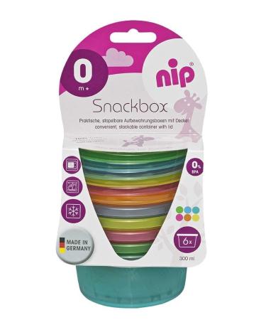 NIP Snack Box for Toddlers & Babies - BPA-Free 300ml Cute Motif Set of 6 Bright Colors - Made in Germany - Buy Online on GoSupps.com