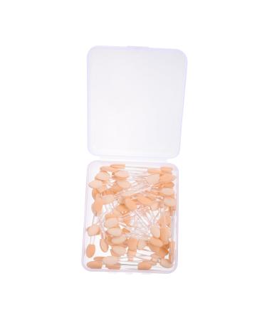 Ipetboom 50pcs Stick Plastic Makeup Latex Dual-headed Double-ended Eye Shadow Eyeshadow Disposable Supplies 6x1cm As Shown