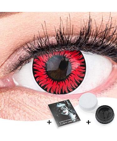 Red Anime Werewolf Contact Lenses | Opaque Circle Lenses for Cosplay | Intense Colors | Free Lens Containers | Perfect for Halloween & Carnival - Buy Online on GoSupps.com