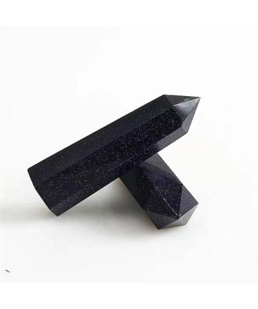 Collection 80mm-90mm Natural Crystal Blue Gold Sand Stone Tower Quartz Point for Feng Shui 1pc - Buy Online on GoSupps.com