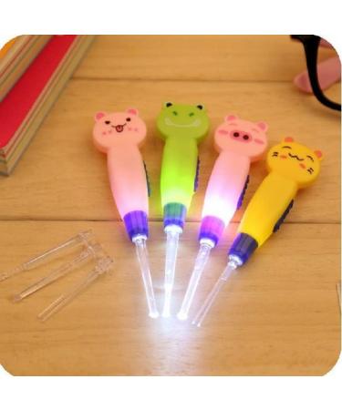 Pink Cat Cartoon Baby Ear Cleaner - LED Earpick & Replacement Head for Kids | Safe Earwax Removal Tool - Buy Online on GoSupps.com