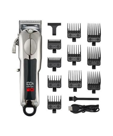 Retro Electric Hair Clipper with LED Digital Display - Rechargeable Home Hair Cutting Tool (19cm - Buy Online on GoSupps.com