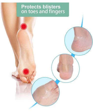 10-Piece Blister Gel Guard Adhesive Tabs for Bladder Protection & Heel Cushion - Hydrocolloid Skin Pads for Runners & Hikers - Pressure Wound Relief 20x65mm - Buy Online on GoSupps.com