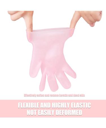 Moisturizing Silicone Gloves for Dry Cracked Hands - NTRUXZP Pink Gel Spa Gloves | 2-Piece Hand Care Set - Buy Online on GoSupps.com