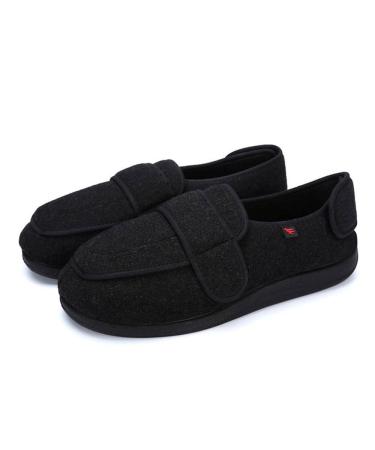Yytcsjz Swollen Feet Diabetic Edema Boots Slippers Men Adjustable Extra Wide Shoes for Edema Arthritis Fasciitis Swollen Feet (Color : A Size : 12)